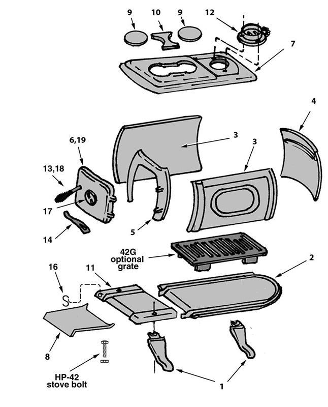 Vogelzang BX42E Deluxe | Replacement Stove Parts