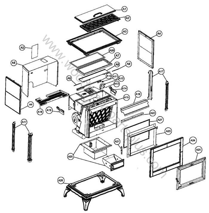 Hearthstone Heritage 8090 Pellet Stove Available Parts