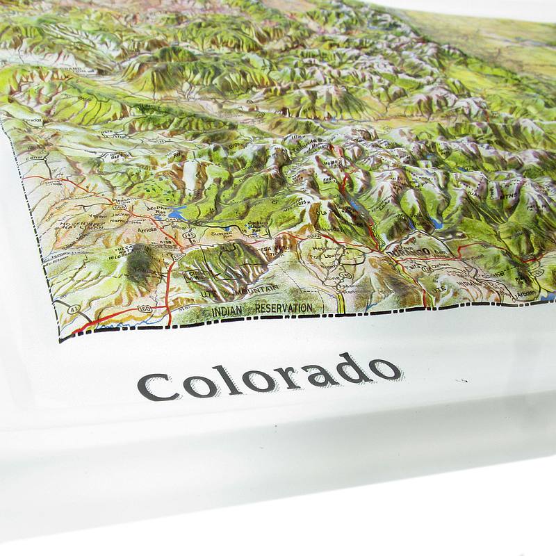 Relief Map Of Colorado 3D Raised Relief Map Of Colorado Featuring The