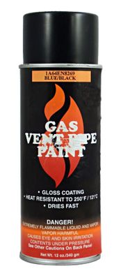 Gas Vent Pipe Paint, Blue Black