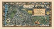 Oregon Trail Wall Map Historic Print Art Muir Way 