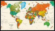Tyvek World Wall Map Bright Colorful Unique Poster