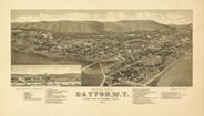 Antique Map of Dayton, WA 1884