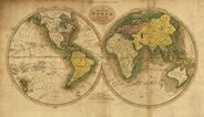 World 1795 Antique Map Replica