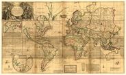 World 1719 Antique Map Replica