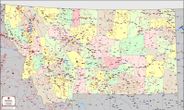 Montana ZIP Code Map by Kroll Map Company