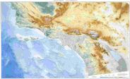 Southern California Wall Map with Shaded Terrain Relief by Raven Maps
