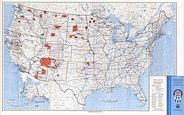 Indian Land Areas Reservations USGS Wall Map