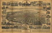 Sacramento California 1890 Antique Map Replica