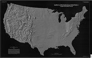 Landforms of the United States Physical Wall Map