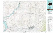 Walla Walla Folded USGS Topographic Map 1 to 100k scale