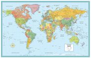 Political World Map (Blue) l Rand McNally