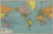 World 1942 Antique Map Replica