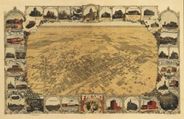 Fresno California Antique Map 1901
