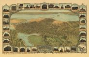 Oakland California 1900 Antique Map Replica