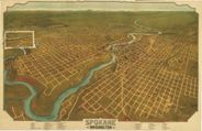 Spokane Washington 1905 Antique Map Replica