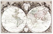 World 1740s Antique Map Replica