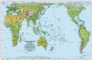 Peters Equal Area Projection - Physical World Map