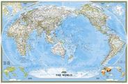 Pacific Centered World Map by National Geographic