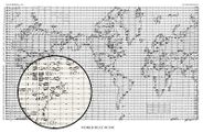 World Beat Music Map drawn using Musical Notes