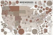Breweries of the United States Wall Map
