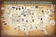 Native American Nations Wall Map Poster Tribal Nations Detail
