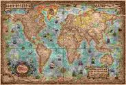 Illustrated Modern World 'Antique' Style Map