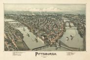 Pittsburgh PA 1902 Antique Map Replica