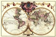 World 1720 Antique Map Replica