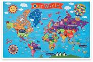 World Kids Cartoon Bright Colorful Placemat