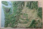 Washington State Raised Relief Map 3D