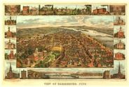 Harrisburg Pennsylvania 1855 Antique Map Replica