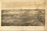 San Jose California 1869 Antique Map Replica
