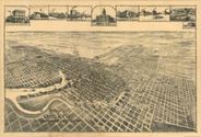 Stockton California 1895 Antique Map Replica