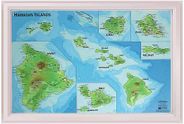 Hawaiian Islands Raised Relief Map