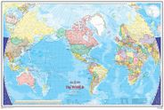World Map America Centered Poster Canadian Map Office