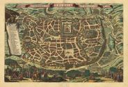 Antique Map of Jerusalem, Israel 1660's
