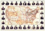 United States 1859 Antique Map Replica