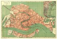 Venice Italy 1886 Antique Map Reproduction