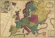 Europe 1700 Antique Map Replica Color