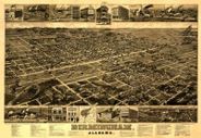 Birmingham Alabama 1885 Antique Map