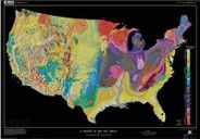 Geologic Wall Map of the United States by USGS Tapestry of Time