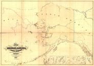 Alaska Historic Antique Wall Map 1860s Russian