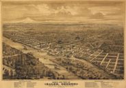 Salem Oregon 1876 Antique Map Replica
