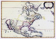 North America 1650 Antique Map