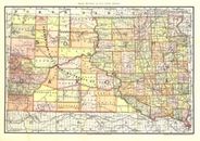 South Dakota 1892 Antique Map Replica