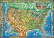 Dino USA Wall Map Large Poster Maps International Classroom Style Illustrated