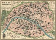 Paris 1910s Antique Map Replica