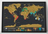 World Scratch Map Deluxe Mini Size Poster