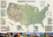 United States National Parks Wall Map Nat Geo Poster